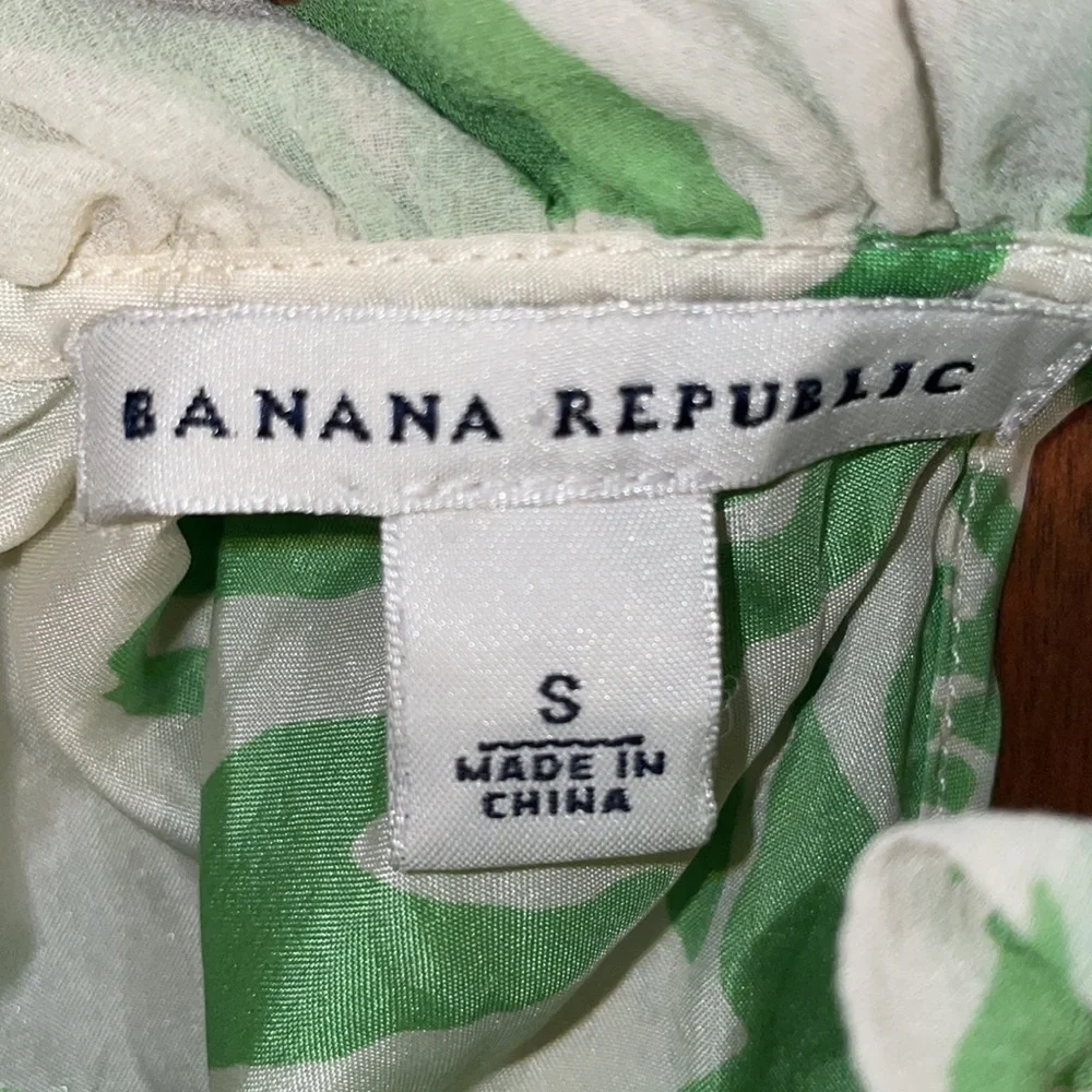 🏝️Banana Republic Tropical Print 💯% Silk Dress - Picture 2 of 8
